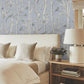 Bambou Toile Sky Blue Wallpaper