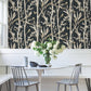 Bambou Toile Black Wallpaper