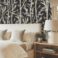 Bambou Toile Black Wallpaper