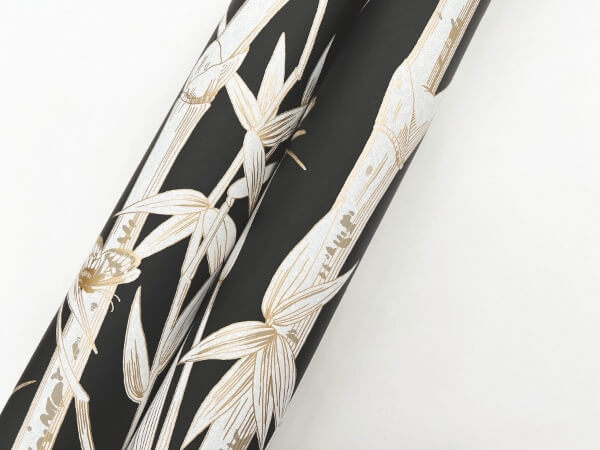 Bambou Toile Black Wallpaper