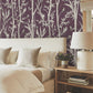 Bambou Toile Burgundy Wallpaper