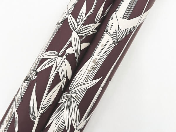 Bambou Toile Burgundy Wallpaper