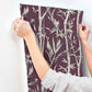 Bambou Toile Burgundy Wallpaper