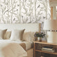 Bambou Toile White Wallpaper
