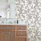Tropical Sketch Toile Black Wallpaper