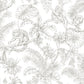 Tropical Sketch Toile Brown Wallpaper