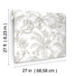 Tropical Sketch Toile Brown Wallpaper