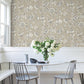 Passion Flower Toile Linen Wallpaper