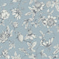 Passion Flower Toile Sky Blue Wallpaper