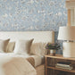 Passion Flower Toile Sky Blue Wallpaper