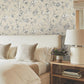 Passion Flower Toile Beige Wallpaper