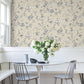 Passion Flower Toile Beige Wallpaper