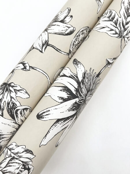 Passion Flower Toile Beige Wallpaper