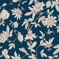 Passion Flower Toile Navy Wallpaper