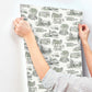 Modern Vista Toile Evergreen Wallpaper