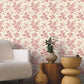 Anemone Toile French Red Wallpaper