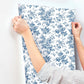 Anemone Toile Navy Wallpaper