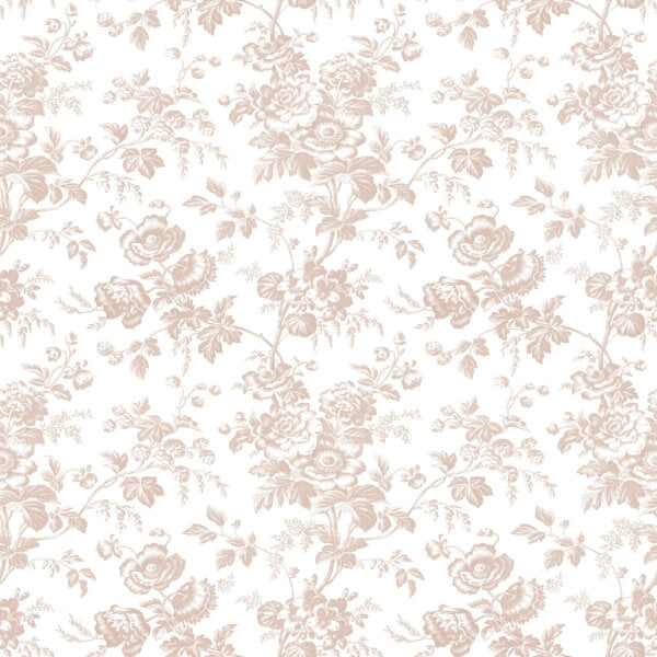 Anemone Toile Blush Wallpaper