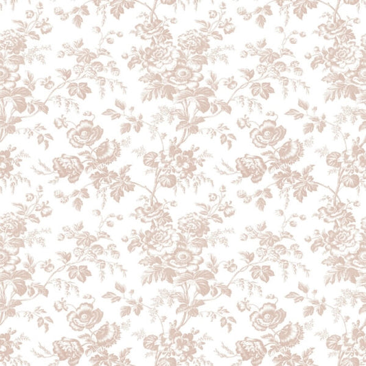 Anemone Toile Blush Wallpaper