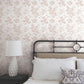 Anemone Toile Blush Wallpaper