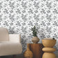 Anemone Toile Black Wallpaper
