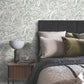 Orchid Conservatory Toile Seamist & Taupe Wallpaper