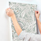 Orchid Conservatory Toile Seamist & Taupe Wallpaper