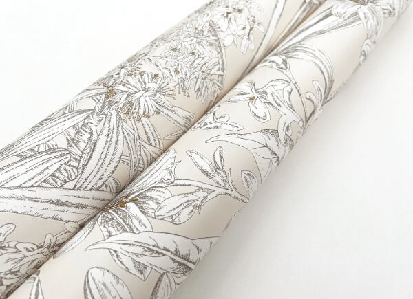 Orchid Conservatory Toile Beige & Taupe Wallpaper