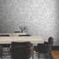 Orchid Conservatory Toile Blue & Taupe Wallpaper