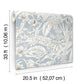 Orchid Conservatory Toile Blue & Taupe Wallpaper