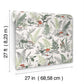 Mushroom Garden Toile Red & Green Wallpaper