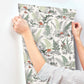 Mushroom Garden Toile Red & Green Wallpaper