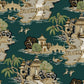 Pagoda And Sampan Scenic Forest Wallpaper
