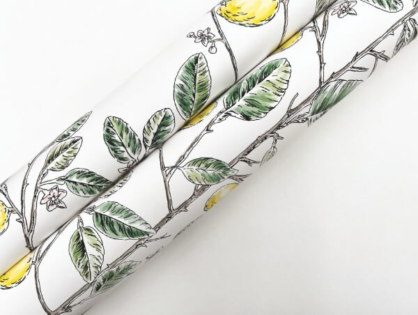 Limoncello Toile Green Wallpaper