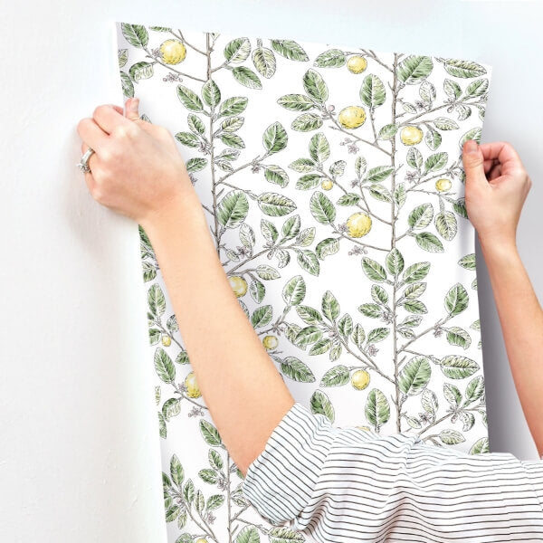 Limoncello Toile Green Wallpaper