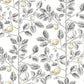 Limoncello Toile Black Wallpaper