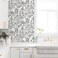 Limoncello Toile Black Wallpaper