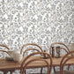Limoncello Toile Black Wallpaper