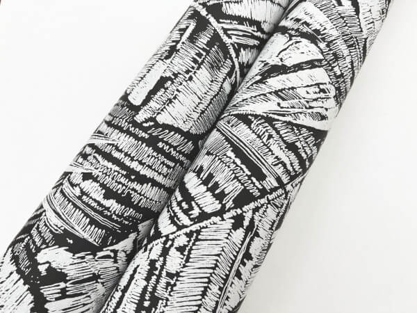 Palm Cove Toile White & Black Wallpaper