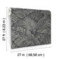 Palm Cove Toile Silver & Black Wallpaper