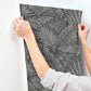 Palm Cove Toile Silver & Black Wallpaper
