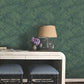 Palm Cove Toile Emerald Forest Wallpaper