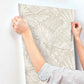 Palm Cove Toile White & Taupe Wallpaper