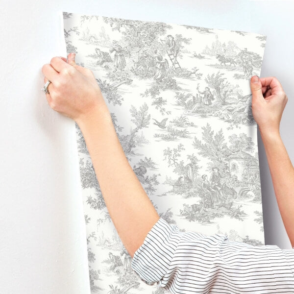 Campagne Toile Grey Wallpaper