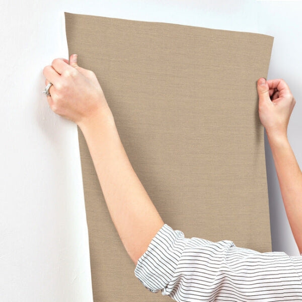 Shimmering Linen Light Caramel Wallpaper