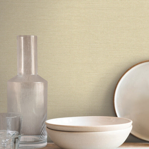 Shimmering Linen Cream Wallpaper
