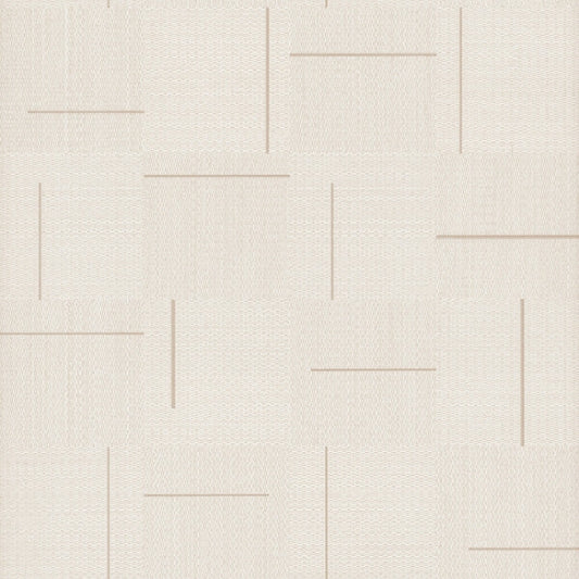 Geo Block Weave Linen Wallpaper