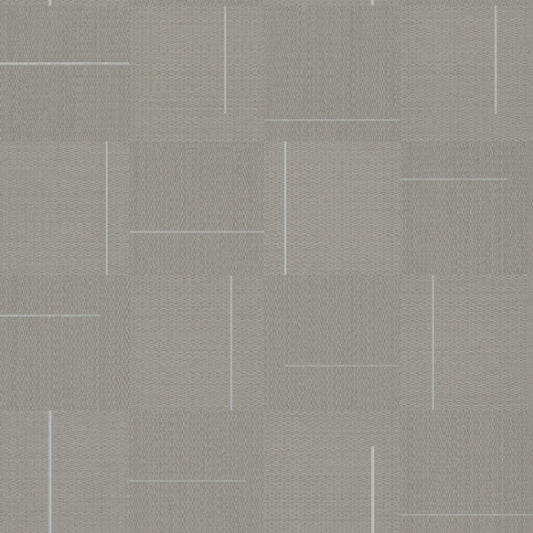 Geo Block Weave Taupe Wallpaper