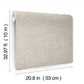 Raised Chevron Light Grey Wallpaper