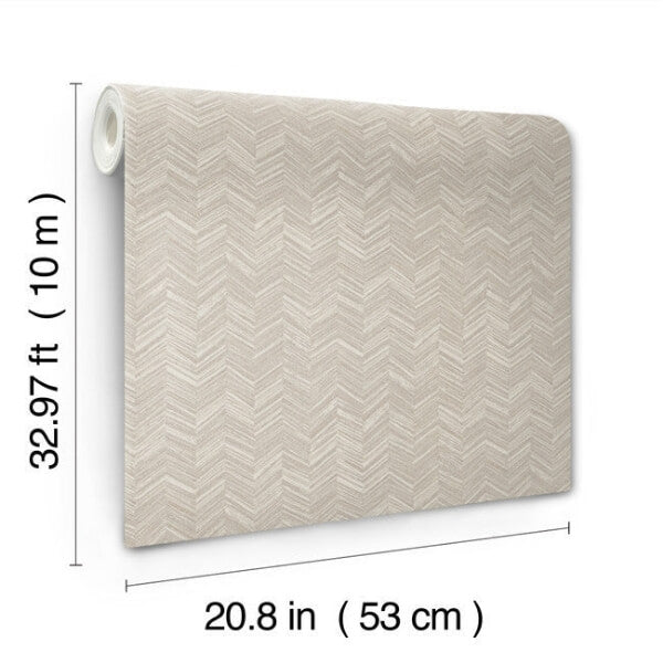 Raised Chevron Light Grey Wallpaper